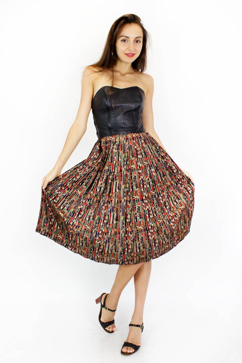 Jaeger Aztec Silk Skirt M