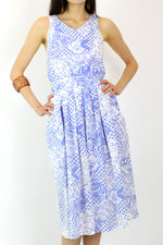 Periwinkle Pattern Cotton Dress M
