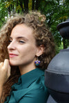 Orchid Enamel Earrings
