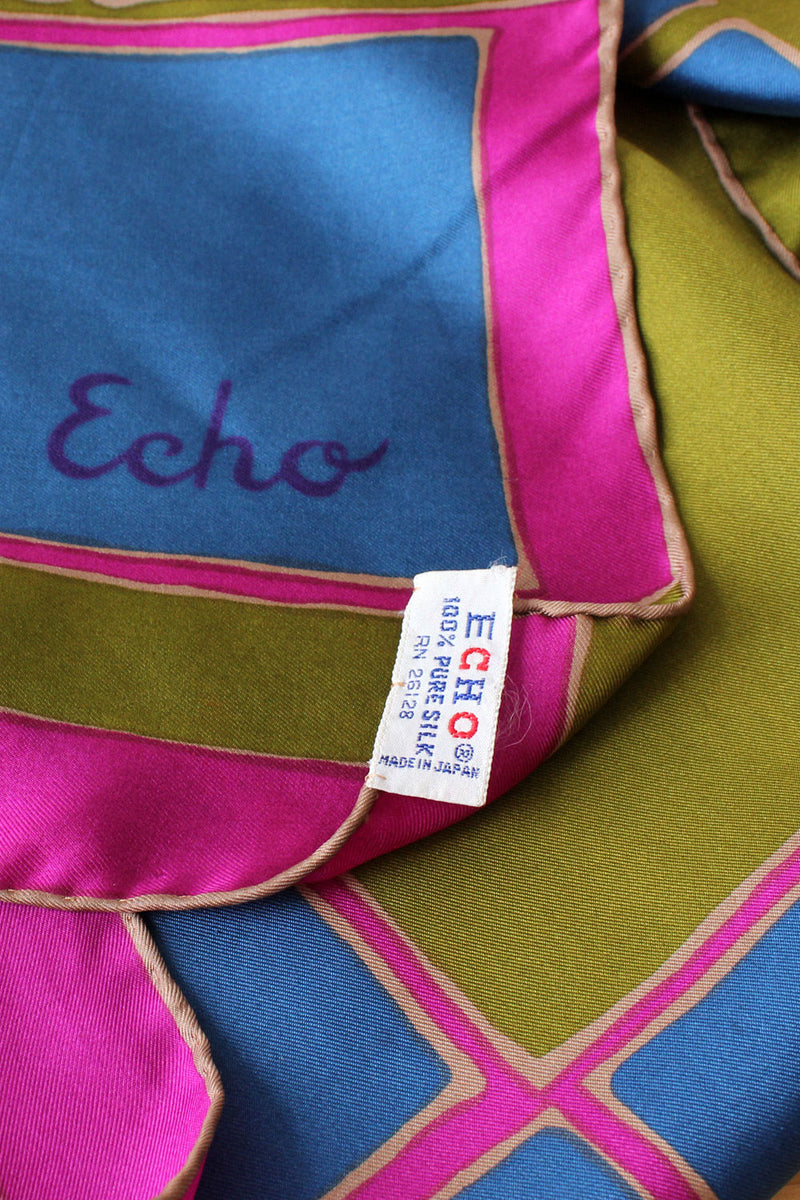 Olive Echo Silk Scarf