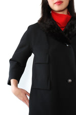 Mod Wool Fur Collar Coat S/M