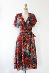 Painterly Floral Wrap Dress S/M