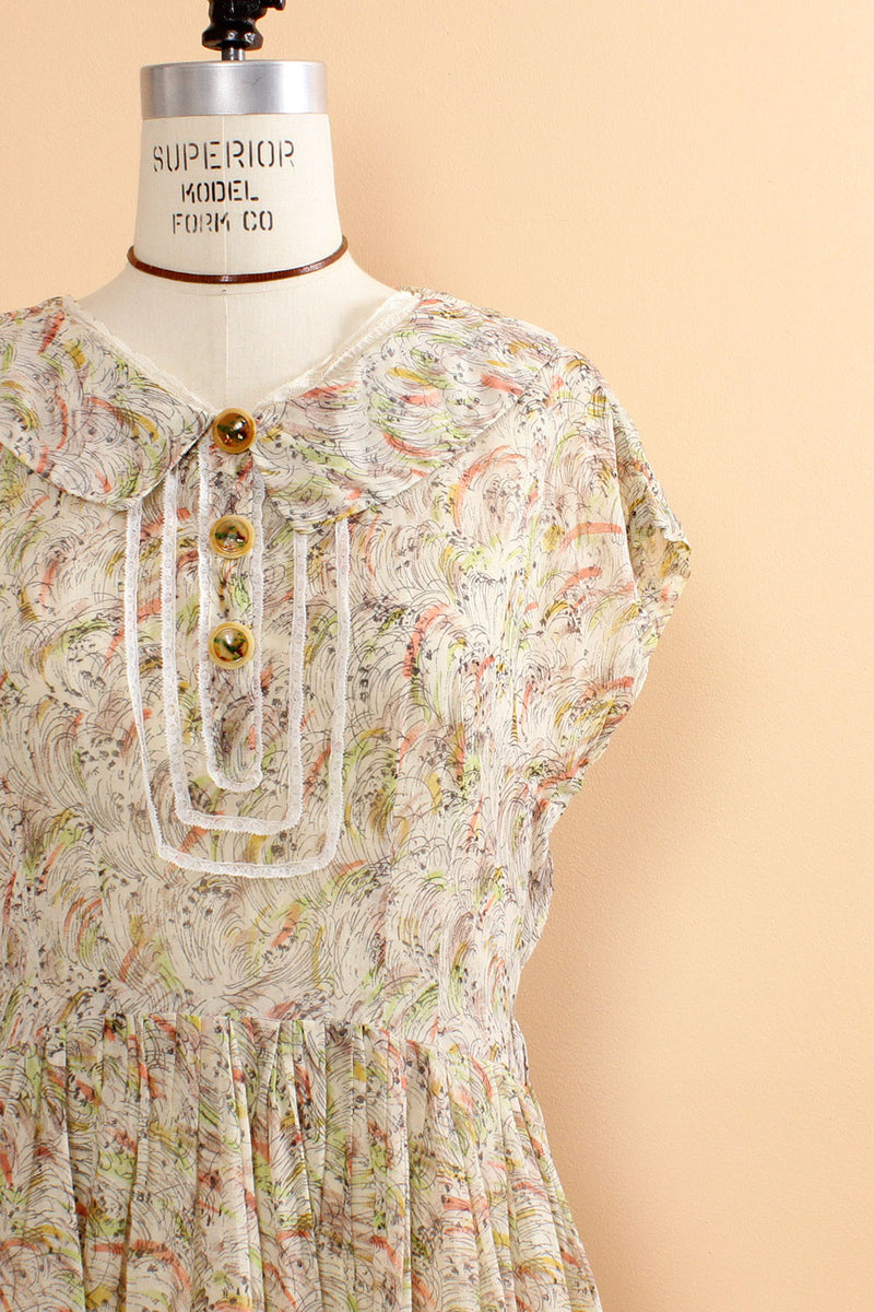 Sheer Squiggle Dress S/M