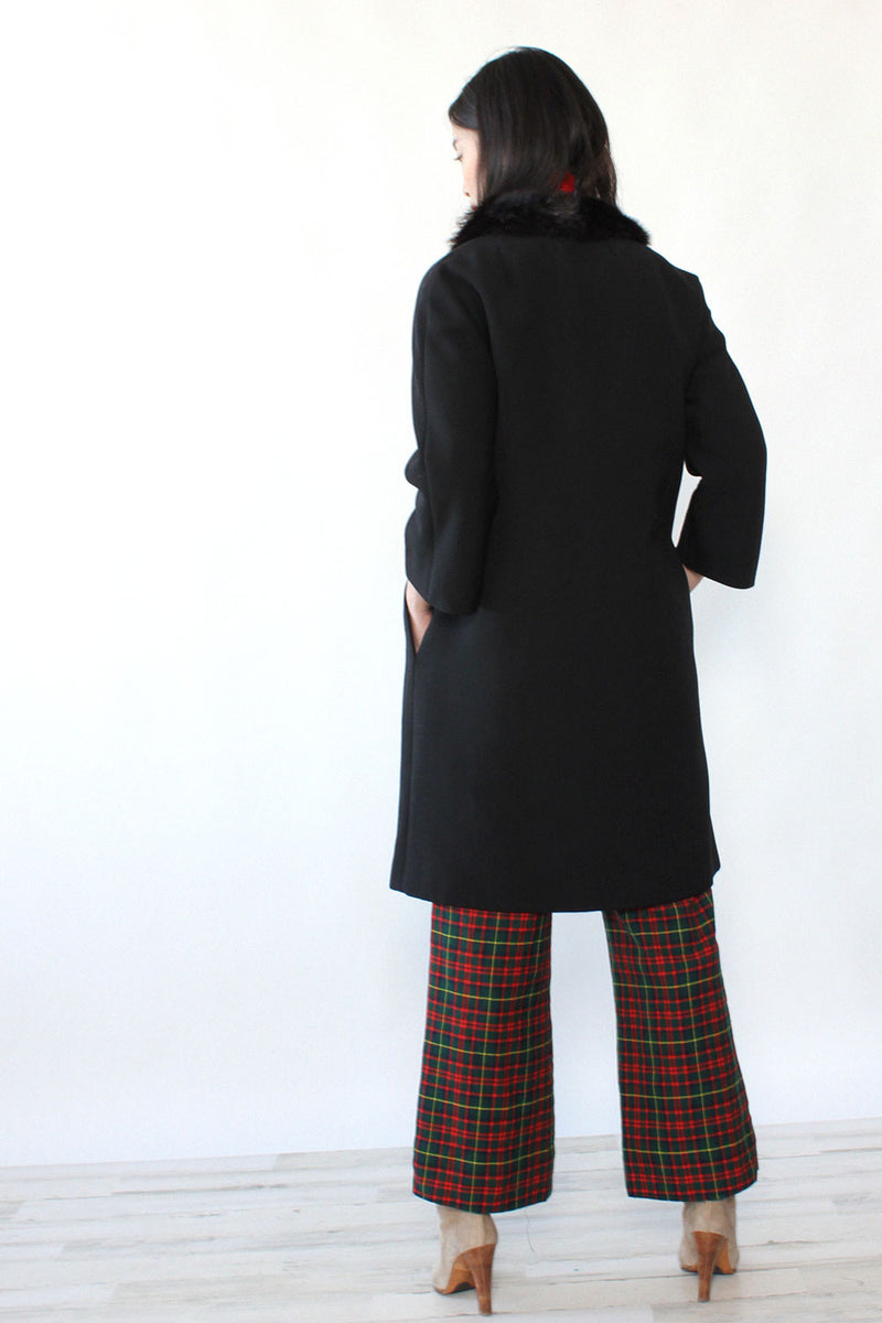 Mod Wool Fur Collar Coat S/M