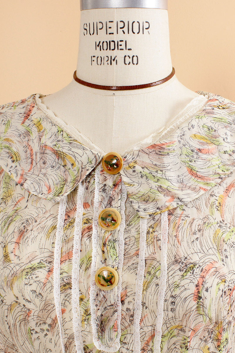 Sheer Squiggle Dress S/M