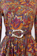 Cabernet Silver Buckle Tie Belt