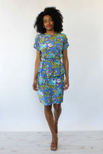 Purple Peplum Dress M