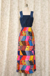 Crazy Patchwork Maxi Skirt M/L