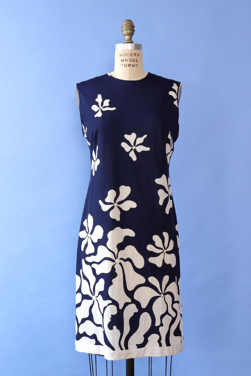 Wavy Flower Knit Shift L