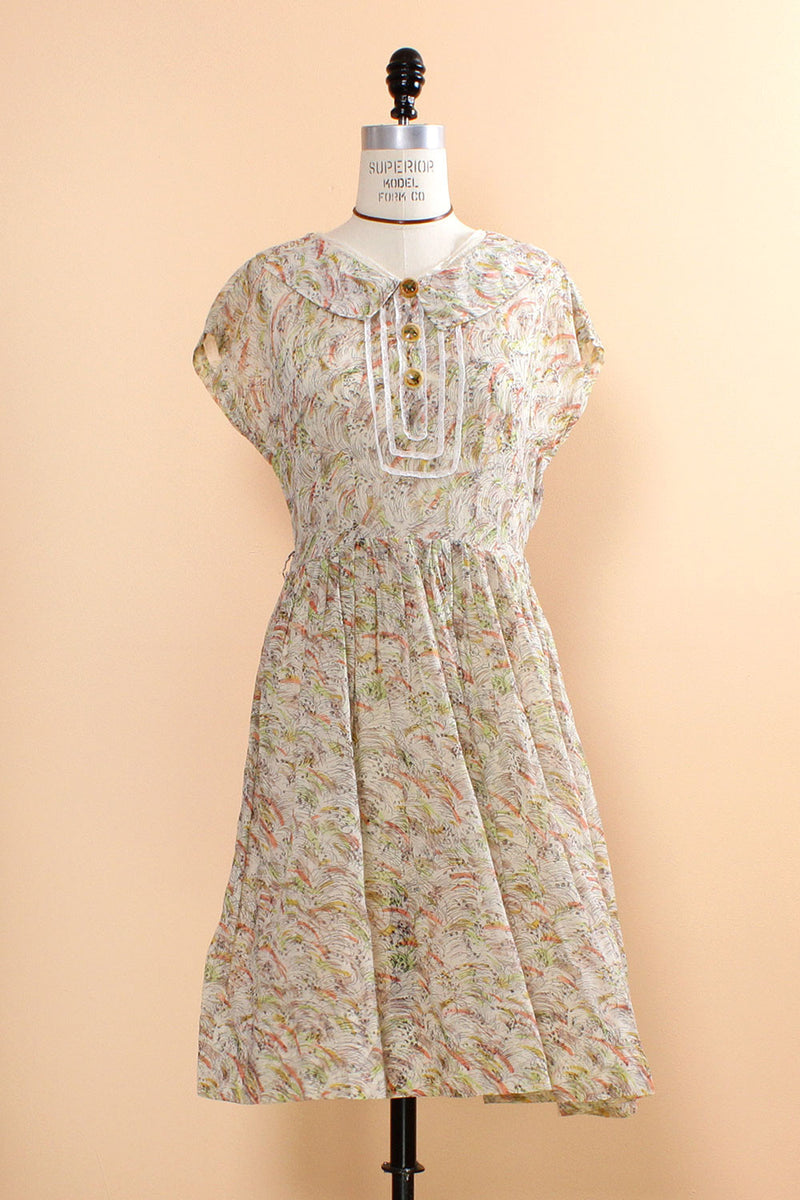 Sheer Squiggle Dress S/M