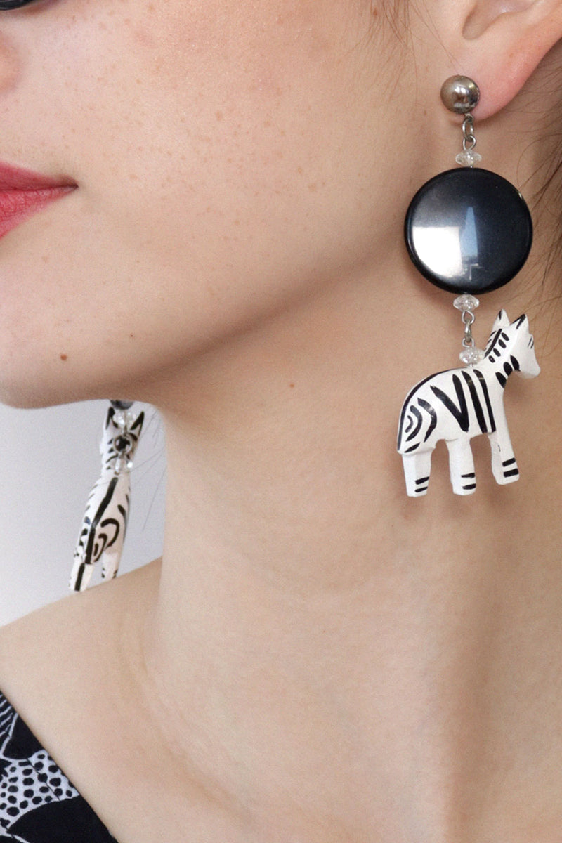 Chunky Zebra Earrings