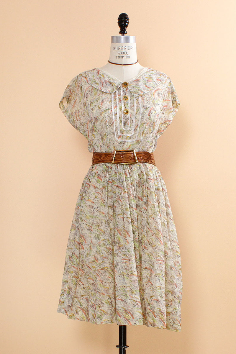 Sheer Squiggle Dress S/M