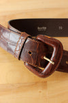 Furla Mahogany Croc Belt XS/S