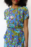 Purple Peplum Dress M
