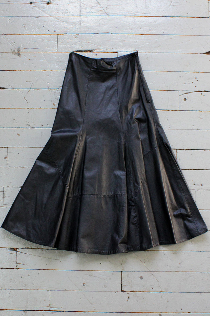 Leather Trumpet Skirt S