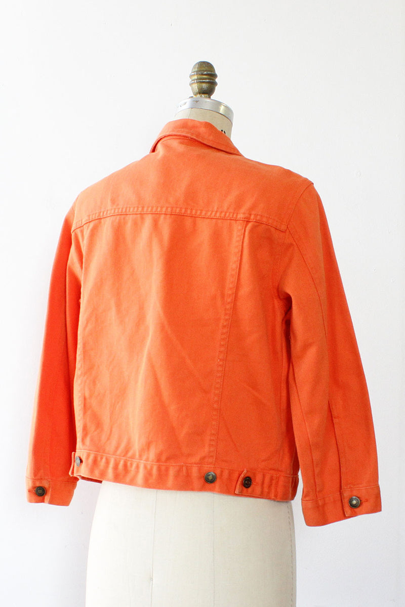 Orange Crush Jean Jacket M