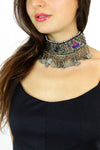 fringed tribal choker
