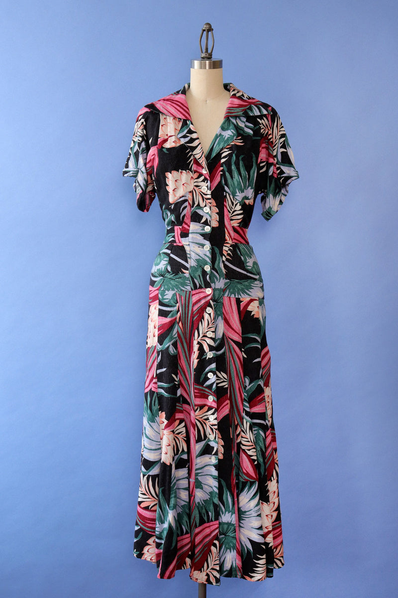 Karen Alexander Lost in the Tropics Flare Dress XS/S
