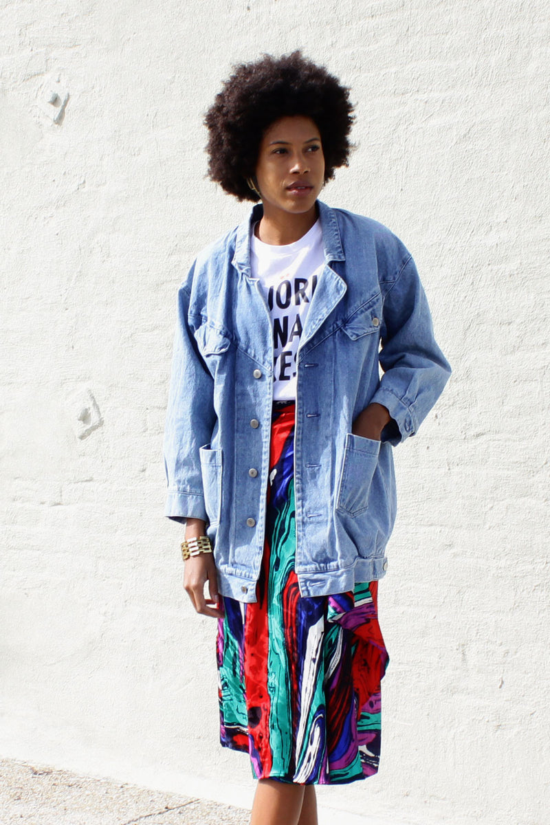 Sergio Valente Long Denim Jacket S/M