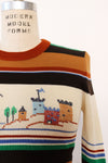 Castle Cross Stitch Sweater S/M