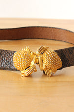 Golden Pinecone Buckle Belt S-L