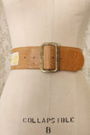 Embroidered Tan Leather Belt
