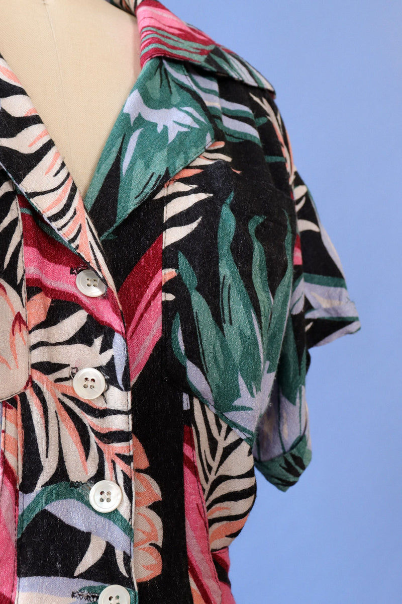 Karen Alexander Lost in the Tropics Flare Dress XS/S