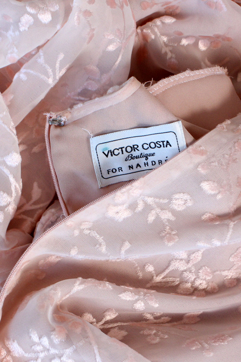 Victor Costa Burnout Scarf Dress S/M