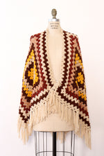 Granny Crochet Fringe Shawl