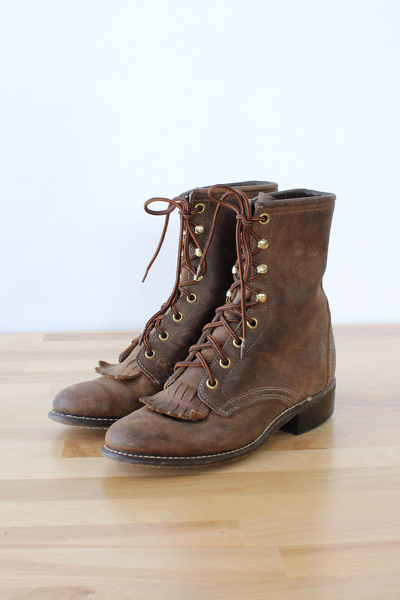 Laredo Sepia Kiltie Boots 7