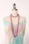 Long Lilac Beaded Necklace