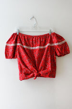 Scarlet Bandana Off Shoulder Top
