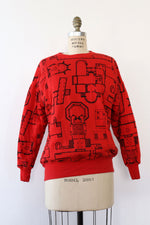 Blueprint Puffy Quilted Sweatshirt S/M