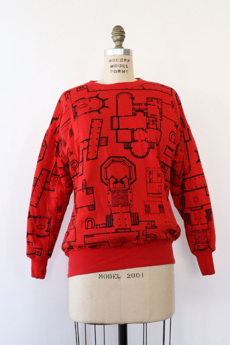 Blueprint Puffy Quilted Sweatshirt S/M