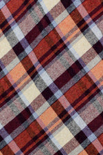 SALE... plum plaid wrap skirt S/M