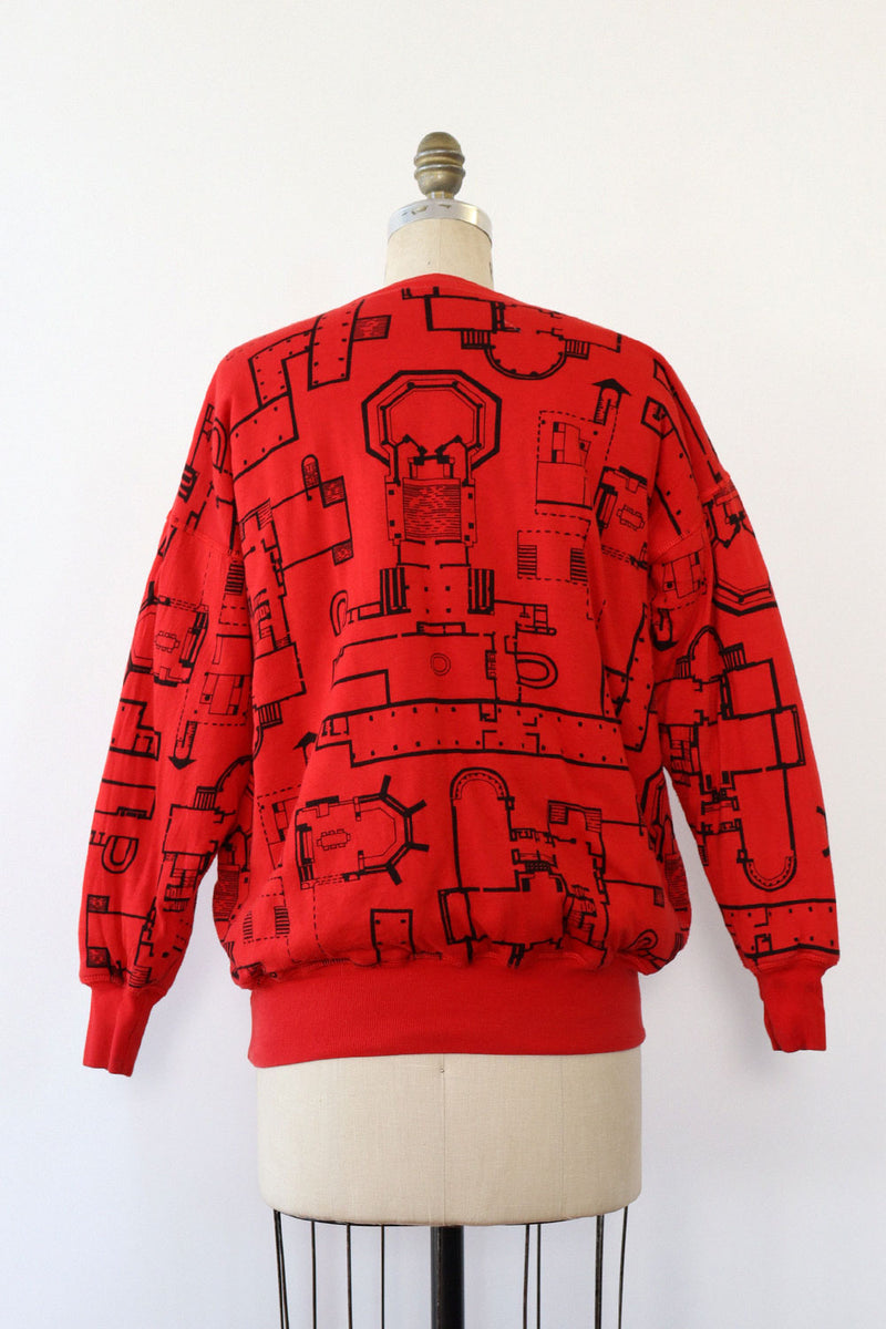 Blueprint Puffy Quilted Sweatshirt S/M