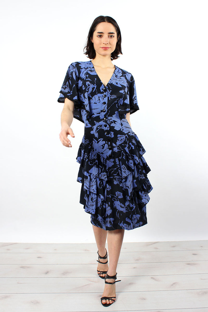 Barbara Ruffle Silhouette Dress S