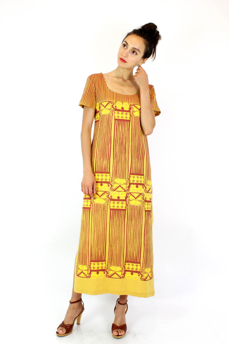 Saffron Tribal Maxi Dress S/M