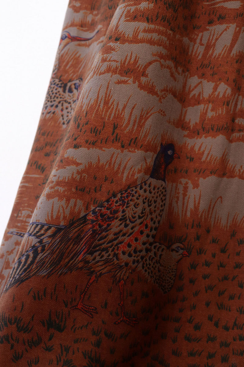 Umber Duck Print Skirt L