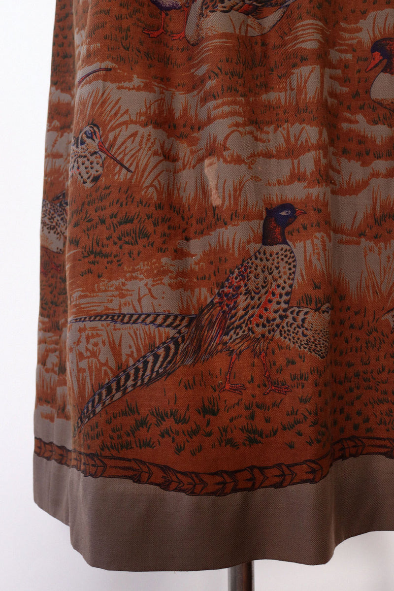 Umber Duck Print Skirt L