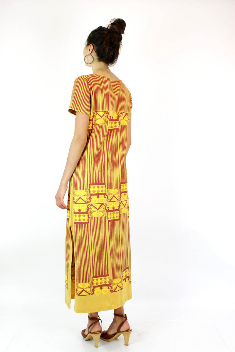 Saffron Tribal Maxi Dress S/M