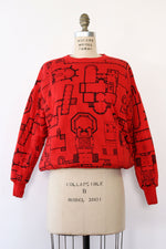 Blueprint Puffy Quilted Sweatshirt S/M