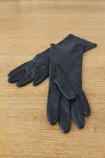 Midnight Blue Leather Gloves