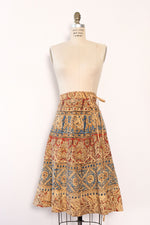 Elephant Block Print Wrap Skirt S-L