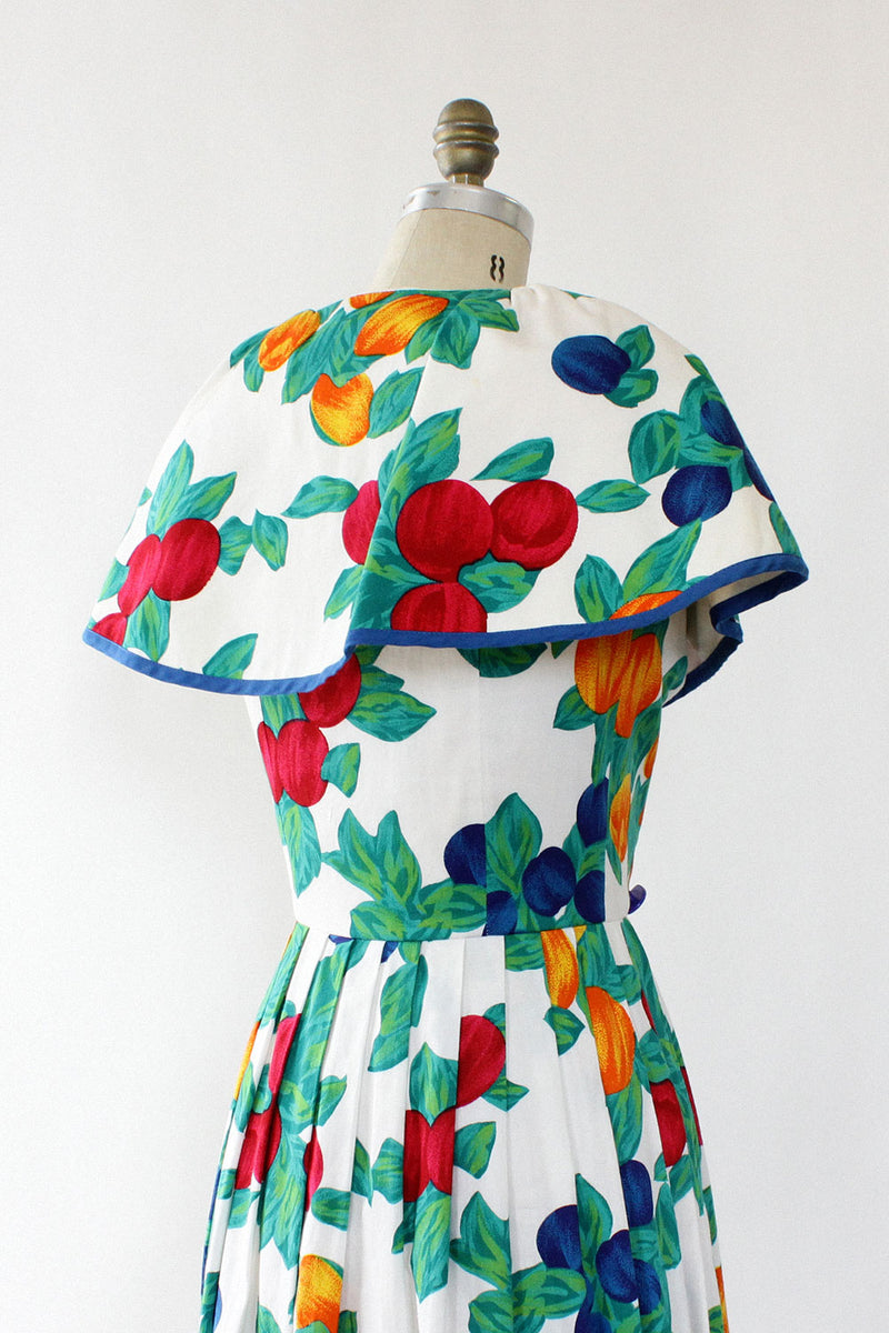 Fosha Fruit Tree Dress S/M