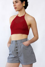 Check Buttonfly Shorts XS