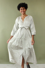 Silver Stripe Smock Dress S-L