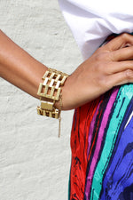 Monet Gold Brick Bracelet