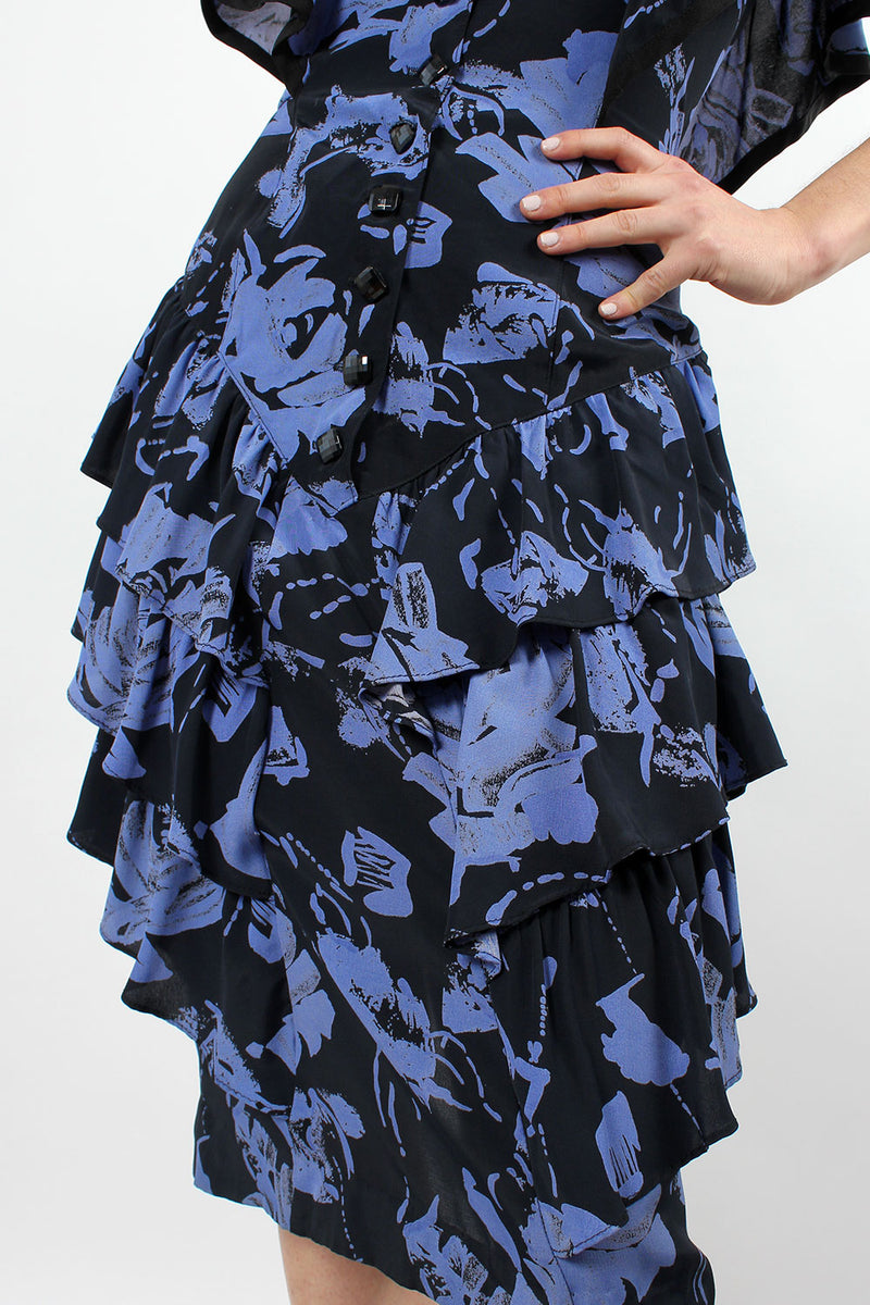 Barbara Ruffle Silhouette Dress S