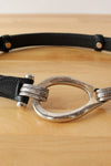 Bold Hook and Eye Leather Belt S/M